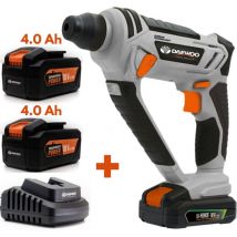 Daewoo - u-force Cordless Rotary Hammer sds Drill + 2 x 4.0Ah Battery + Charger - Multi