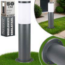 Monzana Dahlia Stainless Steel Garden Bollard Post Light Floor Lamp Indoor Outdoor IP44 Protection E27 20w Max Bulb Fitting Driveway Patio Path