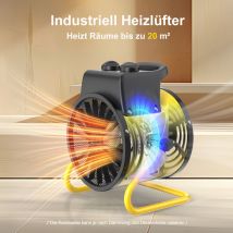 Gebläseheizer 2000w - Kompakter Elektroheizkörper, Ideal Für Haus, Werkstatt, Baustelle - Dahtec