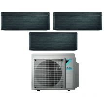 Daikin - Bluevolution Bluevolution Trial Split Inverter Klimagerät Serie stylish real blackwood 7+7+12 mit 3MXM68N R-32 Wi-Fi Integrated