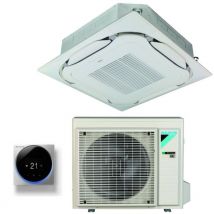 Bluevolution climatiseur à cassettes à débit rond 21000 btu fcag60b r-32 wi-fi en option avec contrôle du fil et du gril - garantie europèenne