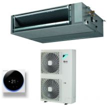 Bluevolution climatiseur ducted medium head 36000 btu fba100a + rzag100nv1 single-phase r-32 wi-fi optional with wire control madoka white brc1h519w