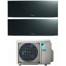 Bluevolution Dual Split Inverter Klimagerät Serie emura black iii 7+18 mit 2MXM68N R-32 Wi-Fi Integrated 7000+18000 Farbe Schwarz - Italienische