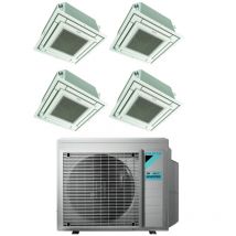 Bluevolution inverter cuatro split aire acondicionado cassette ffa-a 9+9+12 con 4mxm68n r-32 wi-fi opcional con rejilla blanca incluida