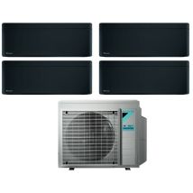 Daikin - bluevolution quadri split climatiseur inverter série stylish total black 12+12+12 avec 4mxm80n r-32 wi-fi intégré 12000+12000+12000 couleur