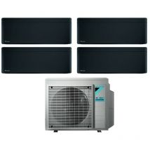 Bluevolution Quadri Split Inverter-Klimagerät Serie stylish total black 12+12+12 mit 4MXM80N R-32 Wi-Fi Integrated 12000+12000+12000 Farbe Schwarz