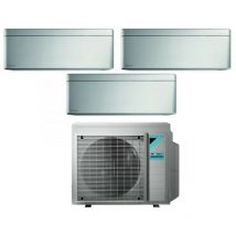 Daikin - bluevolution trial split inverter climatiseur série stylish total silver 7+7+7 avec 3mxm52n r-32 wi-fi intégré 7000+7000 couleur gris