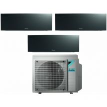 Daikin Bluevolution Trial Split Inverter Klimagerät Serie EMURA BLACK III 9+12+12 mit 3MXM68N R-32 Wi-Fi Integrated 9000+12000+12000 Farbe Schwarz