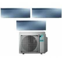Daikin Bluevolution Trial Split Inverter Klimagerät Serie EMURA SILVER III 7+9+9 mit 3MXM52N R-32 Wi-Fi Integrated 7000+9000 Farbe Silber