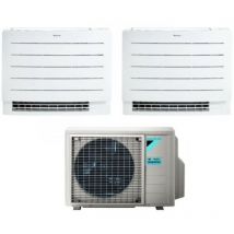 Floor standing dual split air conditioner perfera fvxm-a 7+9 with 2mxm50m9/n r-32 wi-fi integrated 7000+9000 with infrared remote control included