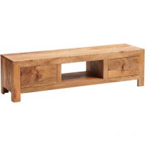 Verty Furniture - Dakota Light Mango Plasma Media Unit - Light Wood