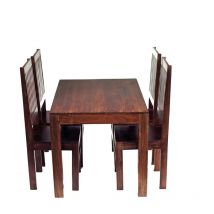 Dakota Mango 4 Ft Dining set with Wooden Chairs