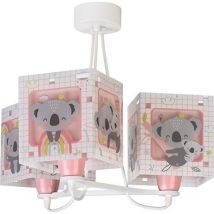 Lampada a Sospensione Per Bambini 3 Luci Koala - Rosa