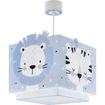 Dalber - Lampada Da Soffitto Per Bambini Baby Jungle Blu Jungle Orso Leone Tigre Coniglio