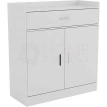 Dalby Shoe Cabinet 2 Door 1 Drawer Hallway Storage Cupboard Stand, White