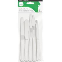 Daler Rowney Simply Pack De 5 Espatulas De Plastico - Diferentes Formas - Plastico Duradero - Color Blanco