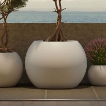 Newgarden Be Happy! - dalia 70. Macetero redondo para plantas y flores de polietileno de ø68x50 cm cm para exterior e interior muy resistente. Color