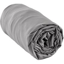 Dalia - Drap Housse 160x200cm 100 % Viscose de Bambou Granit