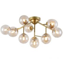 Maytoni - Dallas Semi Flush Ceiling Lamp Gold, 12 Light, G9