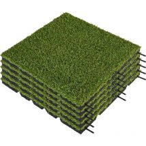 Technoflex - Dalle amortissante effet gazon 50 x 50 cm Lot de 5