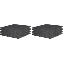 Technoflex - Dalle de jardin amortissante grise 50 x 50 cm Lot de 10