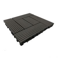 Mccover - Dalle de terrasse bois composite Classic 30 x 30 cm - Coloris - Gris carbone, Epaisseur de la lame - 11 mm, Epaisseur du support - 10 mm,