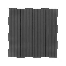 Jardinex - Dalle en composite Snap & Go (lot de 4) - Gris 30 x 30 cm