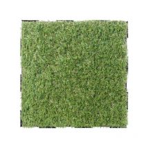 Snap&go - Dalle en gazon synthétique (lot de 4) - Vert foncé 30 x 30 cm