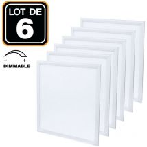 Europalamp - Dalle led 600x600 40W lot de 6 pcs Blanc Neutre 4000k Dimmable -