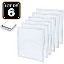 Europalamp - Dalle led 600x600 40W lot de 6 pcs pmma blanc Froid 6000k + 6