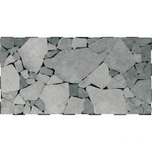 Snap&go - Dalle pierre mosaïque 30x60 cm (lot de 2) - Gris clair