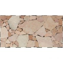 Snap&go - Dalle pierre mosaïque 30x60 cm (lot de 2) - Rose