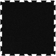 Dalle PVC emboîtable noire Dalle à queues d'aronde 100x100 cm Dalle PVC 8 mm usage intensif idéal pour garage