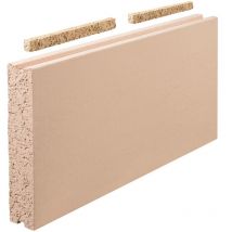 Dalle réfractaire double rainure 500 x 300 x 60 mm