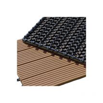Décoweb - Dalle Terrasse Bois Composite clipsable - Brun Exotique - Lot de 6 dalles 30x60cm soit 1,08m²)