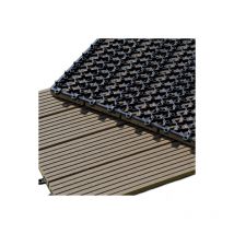 Décoweb - Dalle Terrasse Bois Composite clipsable - Chocolat - Lot de 6 dalles 30x60cm soit 1,08m²)
