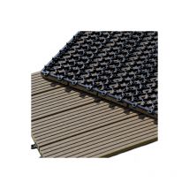 Décoweb - Dalle Terrasse Composite clipsable - Chocolat - Lot de 55 dalles 30 x 30 cm