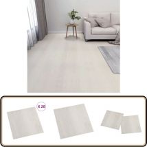 Dalles de plancher autoadhésives 20 pcs PVC 1,86 m² beige - Carrelage Pvc - Dallettes De Sol - Planchers Autocollants - Revêtement De Sol Intérieur
