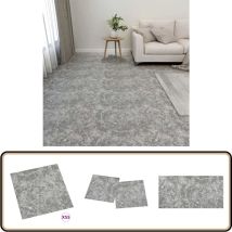 Dalles de plancher autoadhésives 55 pcs pvc 5,11 m² gris béton - Carrelage Pvc - Dallettes De Sol - Planchers Autocollants - Revêtement De Sol