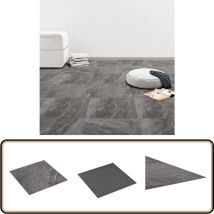 Dalles de plancher pvc autoadhésif 5,11 m² noir avec motif - Carrelage Pvc - Dallettes De Sol - Planchers Pvc - Revêtement De Sol - Carreau Vinyle