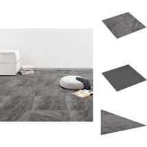 Dalles de plancher pvc autoadhésif 5,11 m² noir avec motif - Carrelage Pvc - Dallettes De Sol - Planchers Pvc - Revêtement De Sol - Carreau Vinyle