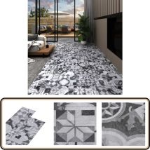 Dalles de plancher pvc autoadhésif 5,21 m² 2 mm motif gris - Carrelage Pvc - Dallettes De Sol Pvc - Planchers Pvc - Revêtement De Sol Pvc - Sol