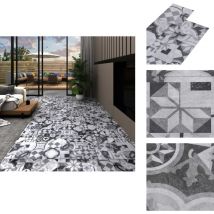 Dalles de plancher pvc autoadhésif 5,21 m² 2 mm motif gris - Carrelage Pvc - Dallettes De Sol Pvc - Planchers Pvc - Revêtement De Sol Pvc - Sol