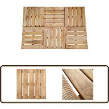 Dalles de terrasse 6 pcs 50x50 cm Bois Marron - Dalles De Terrasse - Terrasse Bois - Carrelage Extérieur - Parquet Extérieur - Décoration Extérieure