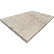 Stone By Stone - Dalles et Pavés Travertin 1er Choix - Mix Beige - 40,6x61x3cm - Vieilli - (1 m²)