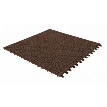 Dalles flexibles en plastique 55,5 x 55,5 cm pour intérieur, extérieur et jardin, Marron, drainant et autobloquante 4 pièces - Caffè