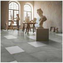 Hellocarpet - Dalles pvc plombantes Rhys i Béton gris 91,44x91,44 - Béton gris