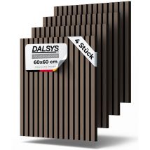 Akustikpaneele Holz - 60x60cm, 4 Stück, Walnuss - Dalsys