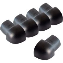 Angle extérieur pour rail de carrelage aluminium (anodisé) Profilé en quart de cercle, profilé pour carrelage - 8mm, 5 pièces Noir - Dalsys