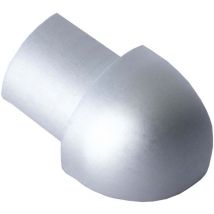 Angle extérieur pour rail de carrelage aluminium (anodisé) Profilé en quart de cercle, profilé pour carrelage - 8mm, 1 pièce Argent mat - Dalsys